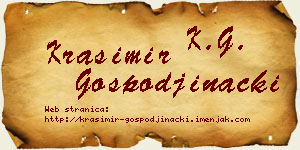 Krasimir Gospođinački vizit kartica